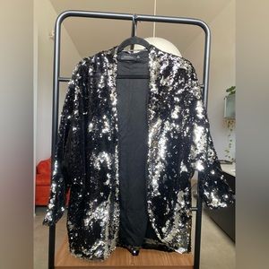 MINKPINK Black/Silver Great Escape Sequin Jacket XS/S